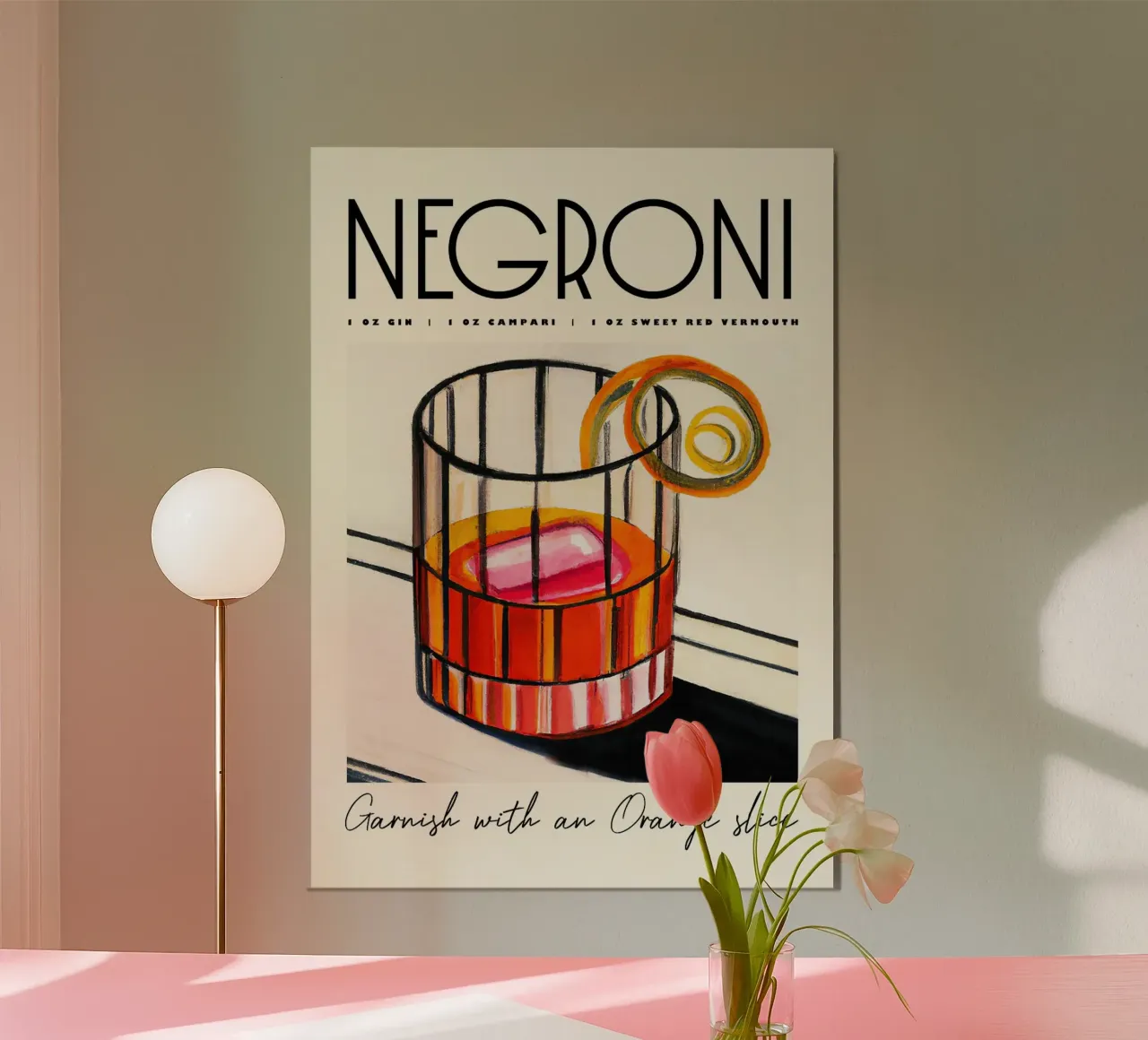 negroni cocktail poster da Kevin Walters