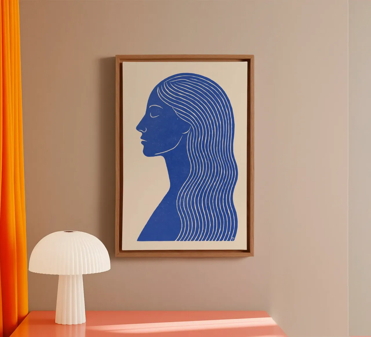 L'eco di lei tela con Cornice a cassetta da KUNSTstück