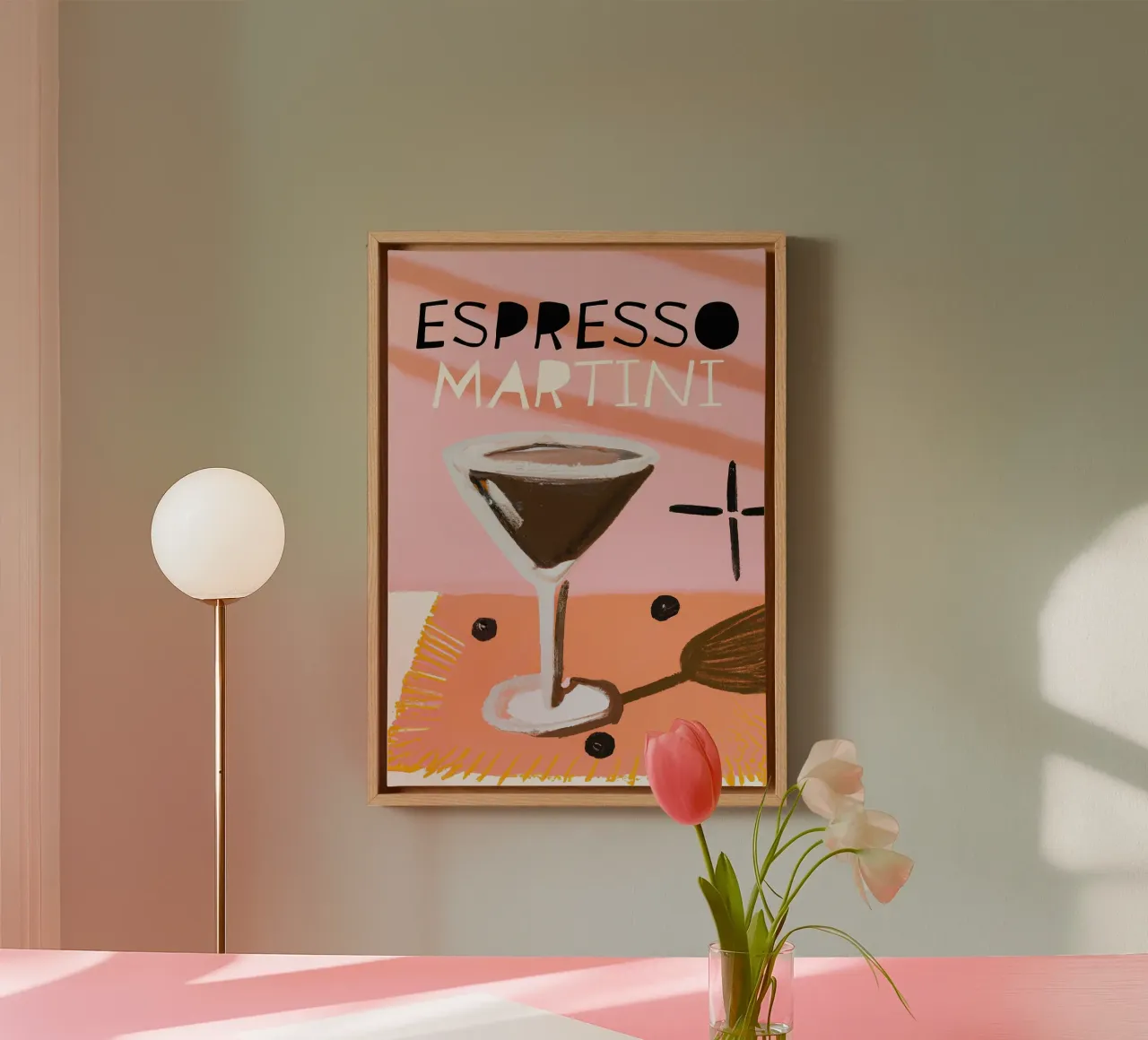 espresso martini tela con Cornice a cassetta da Kevin Walters