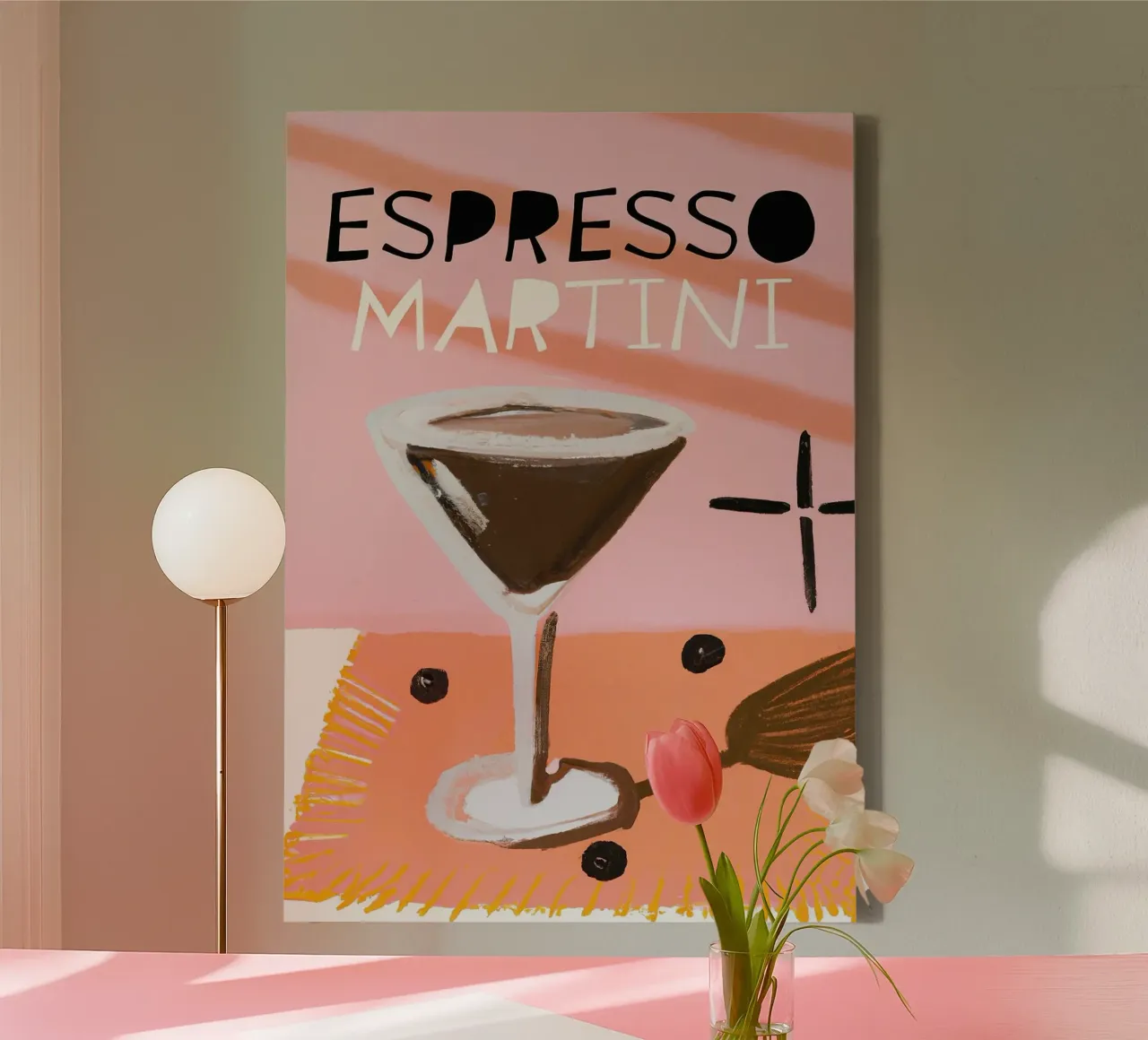 espresso martini tela con Cornice a cassetta da Kevin Walters