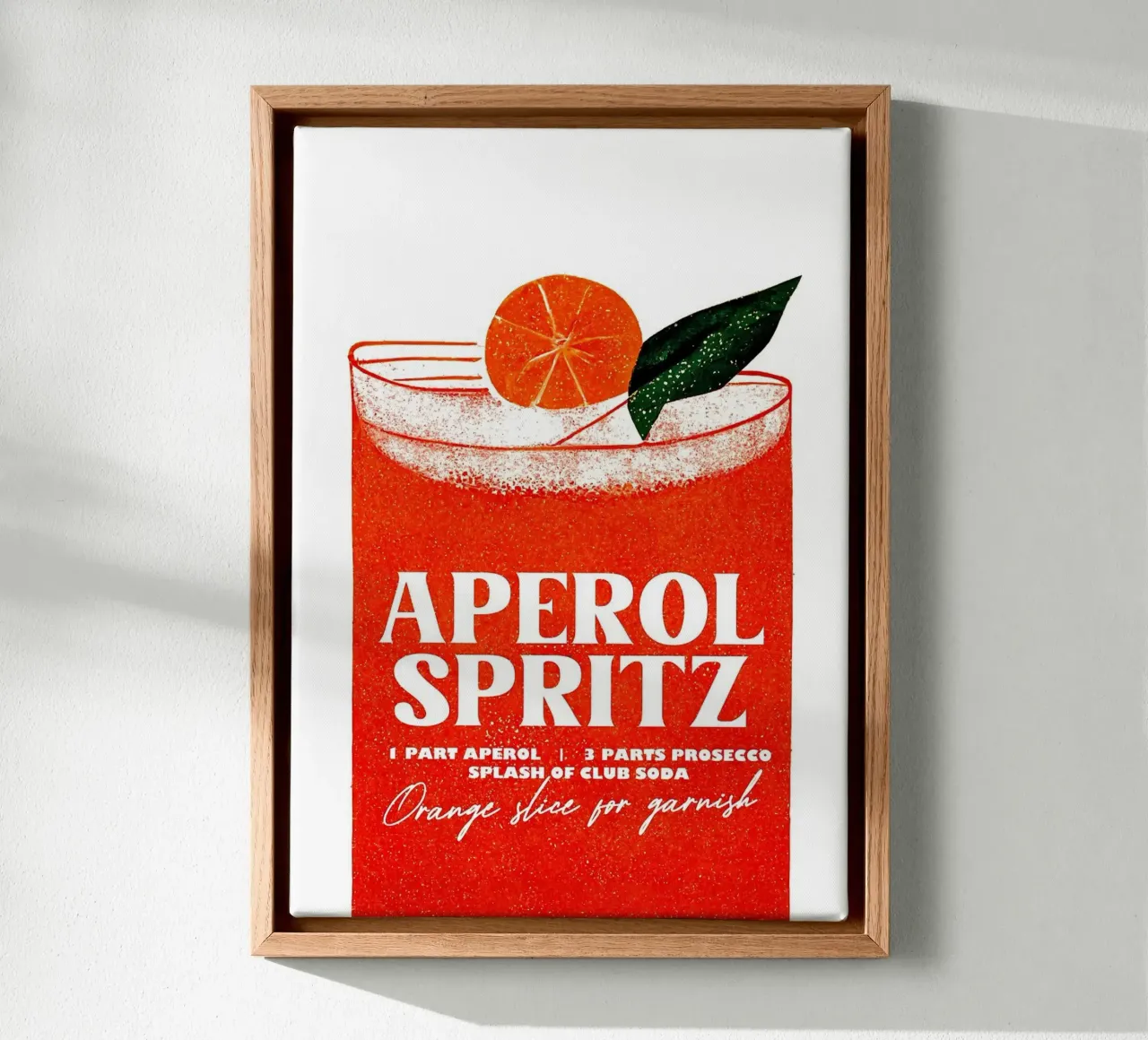 Aperol spritz tela con Cornice a cassetta da Kevin Walters