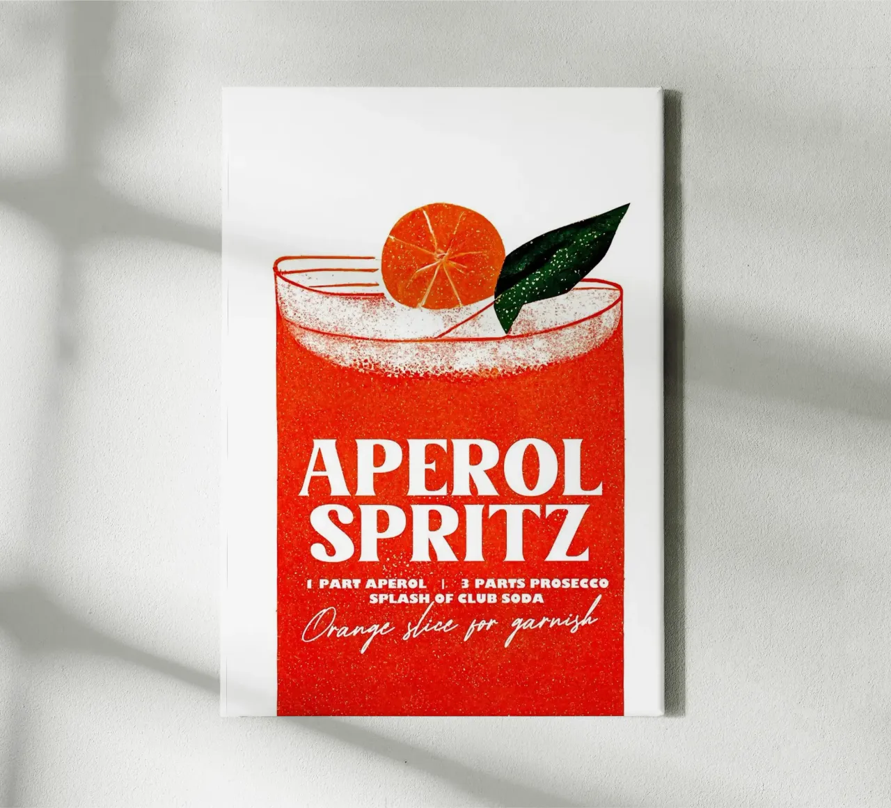 Aperol spritz tela con Cornice a cassetta da Kevin Walters
