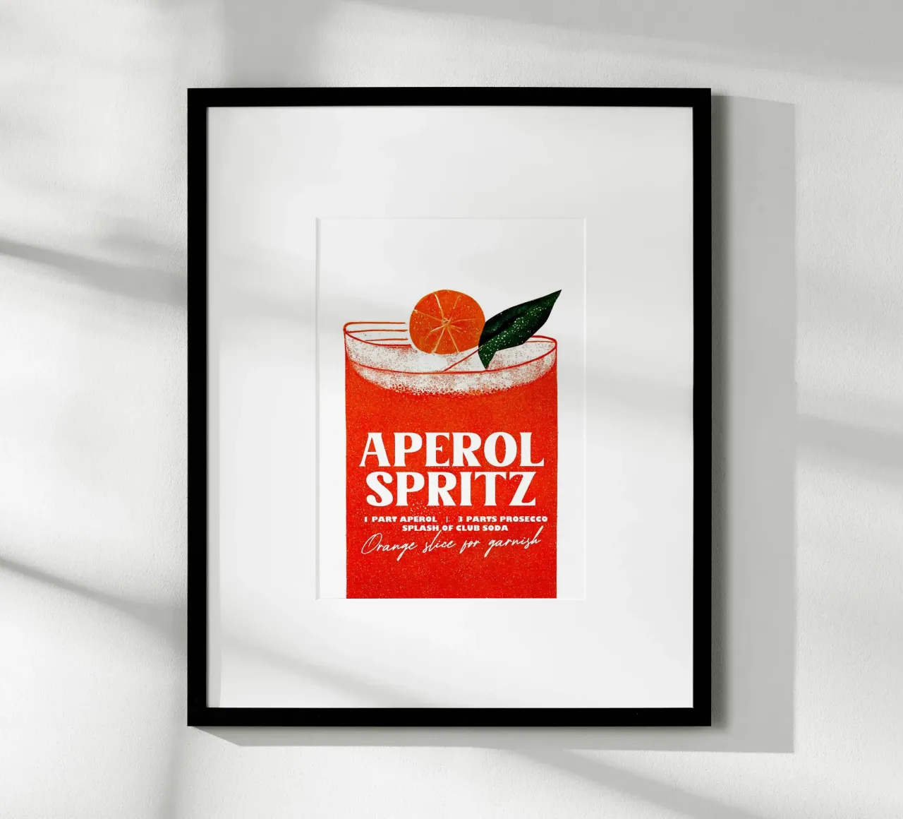 Aperol spritz poster con telaio in legno da Kevin Walters