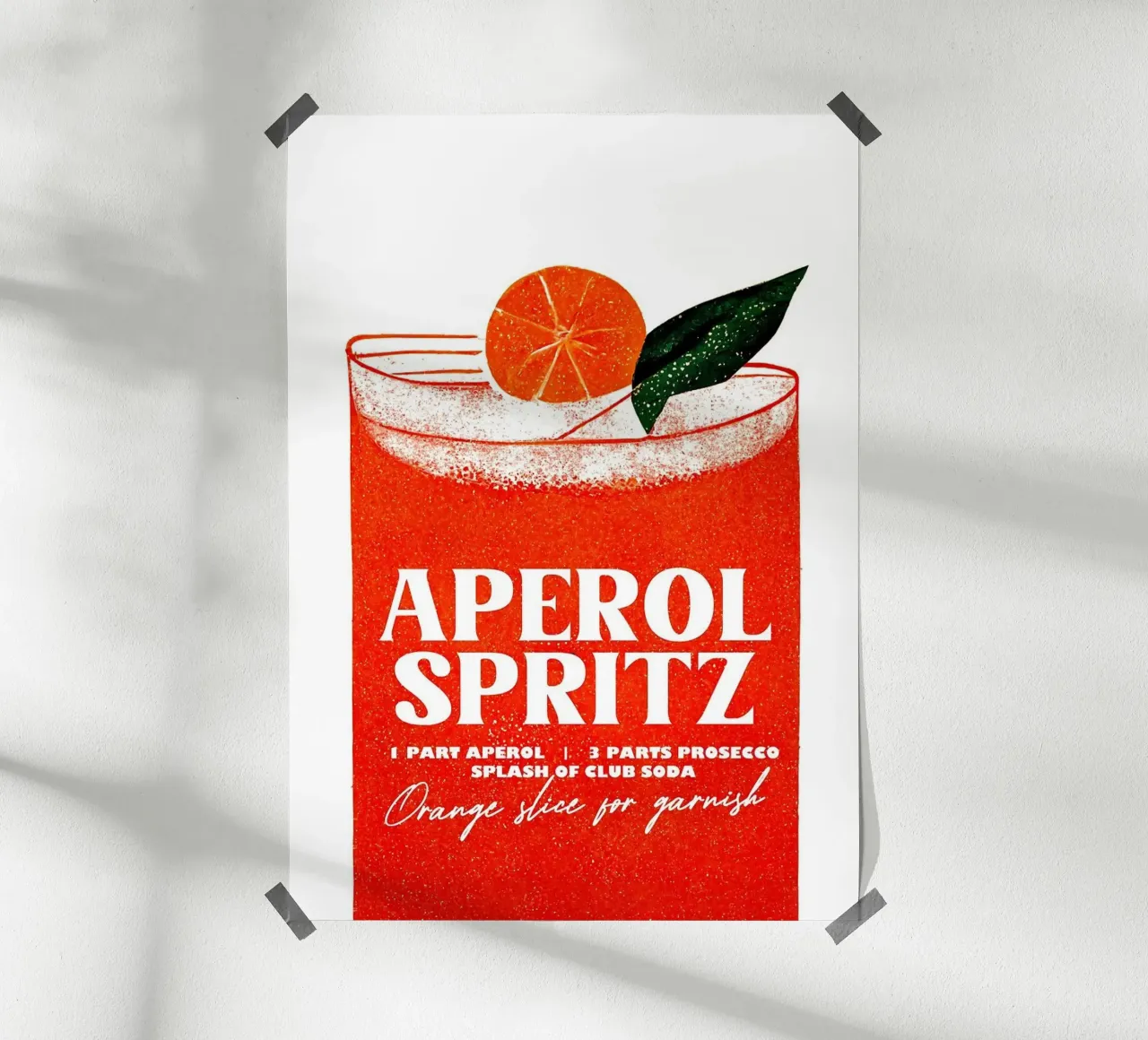 Aperol spritz poster con telaio in legno da Kevin Walters
