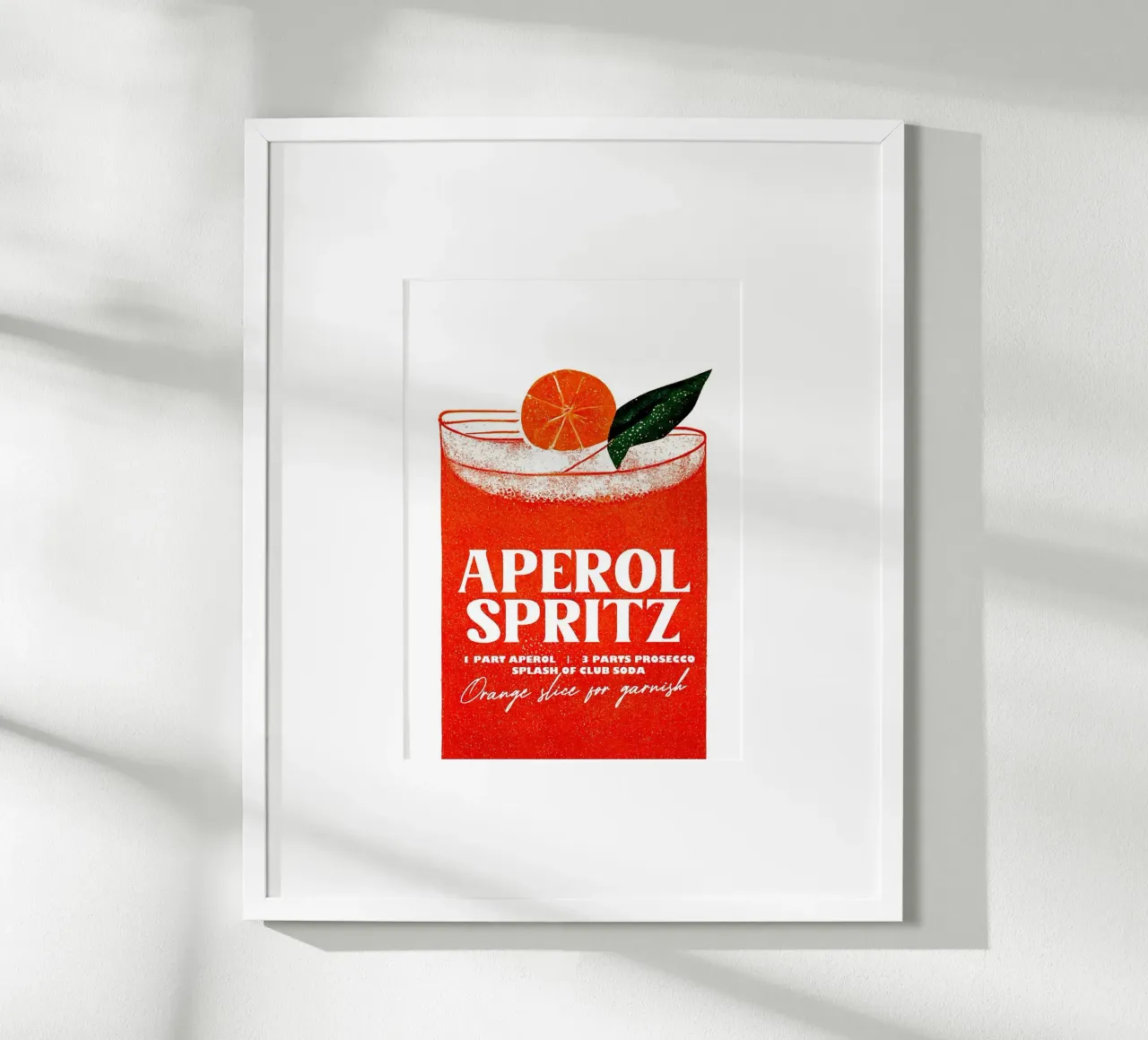 Aperol spritz poster con telaio in legno da Kevin Walters