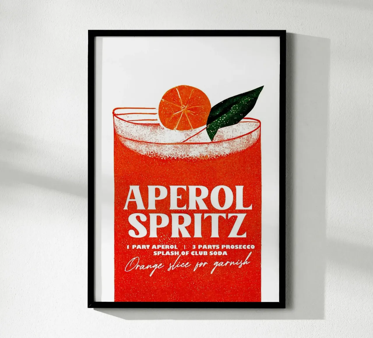 Aperol spritz poster con telaio in legno da Kevin Walters