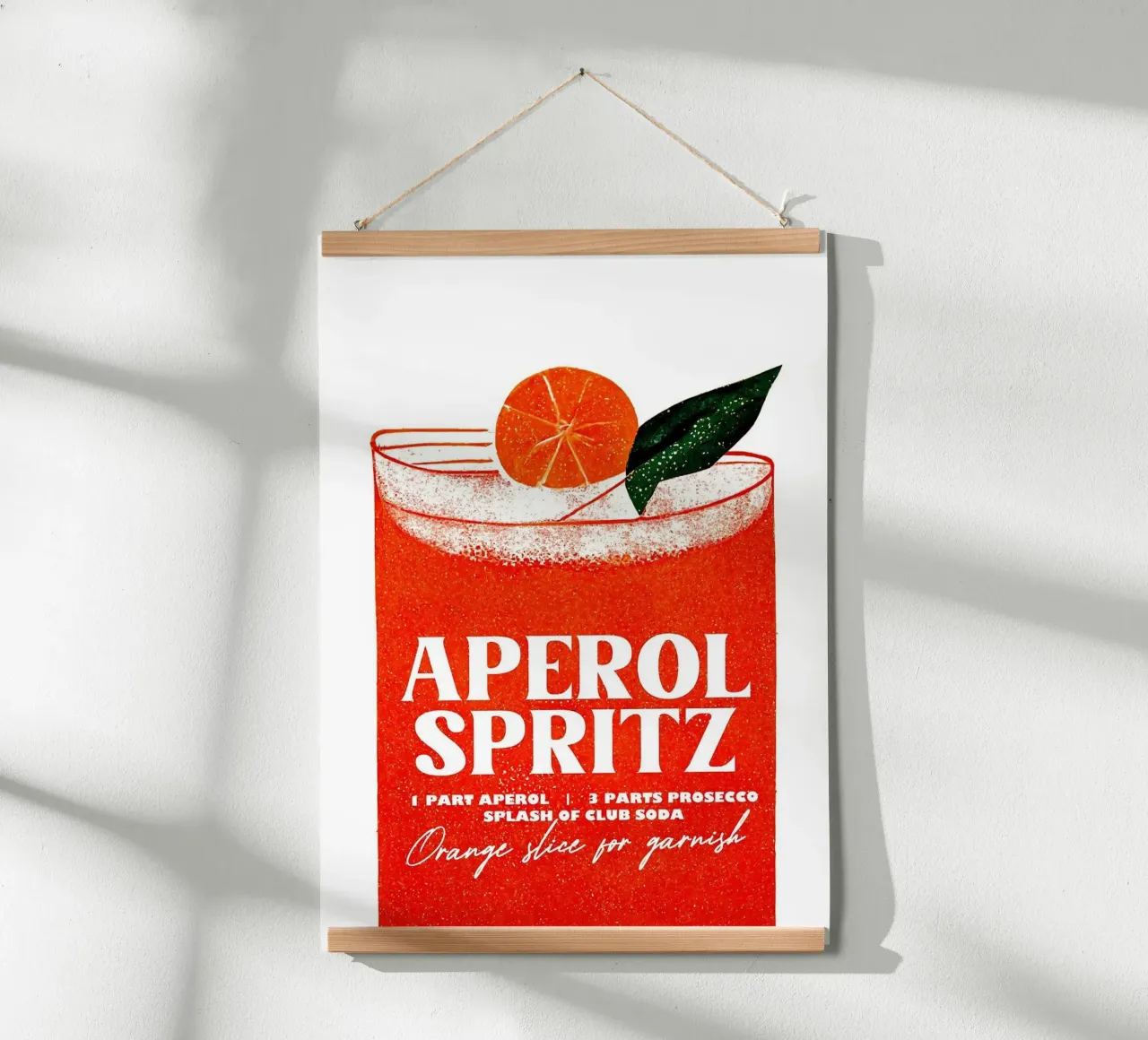 Aperol spritz poster con telaio in legno da Kevin Walters