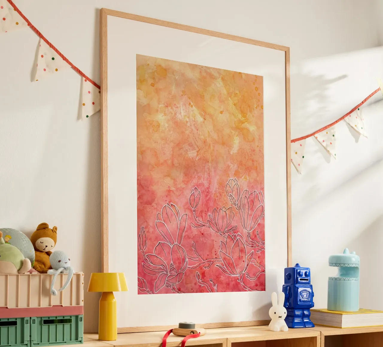Magnolia poster con telaio in alluminio da Ctoft