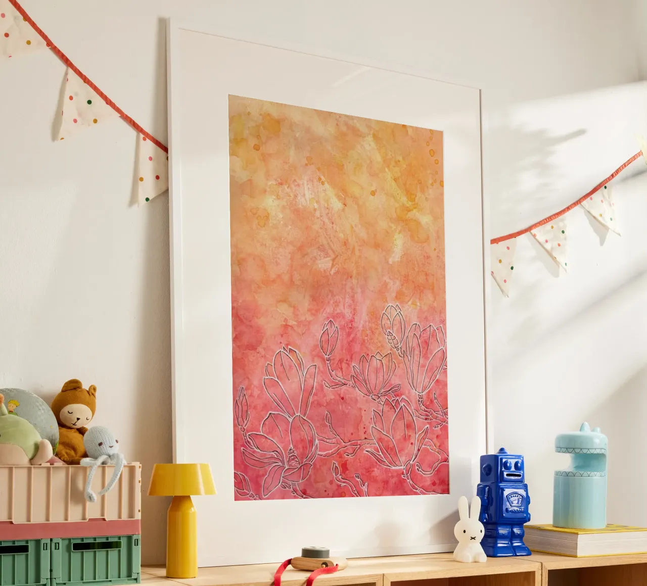 Magnolia poster con telaio in alluminio da Ctoft