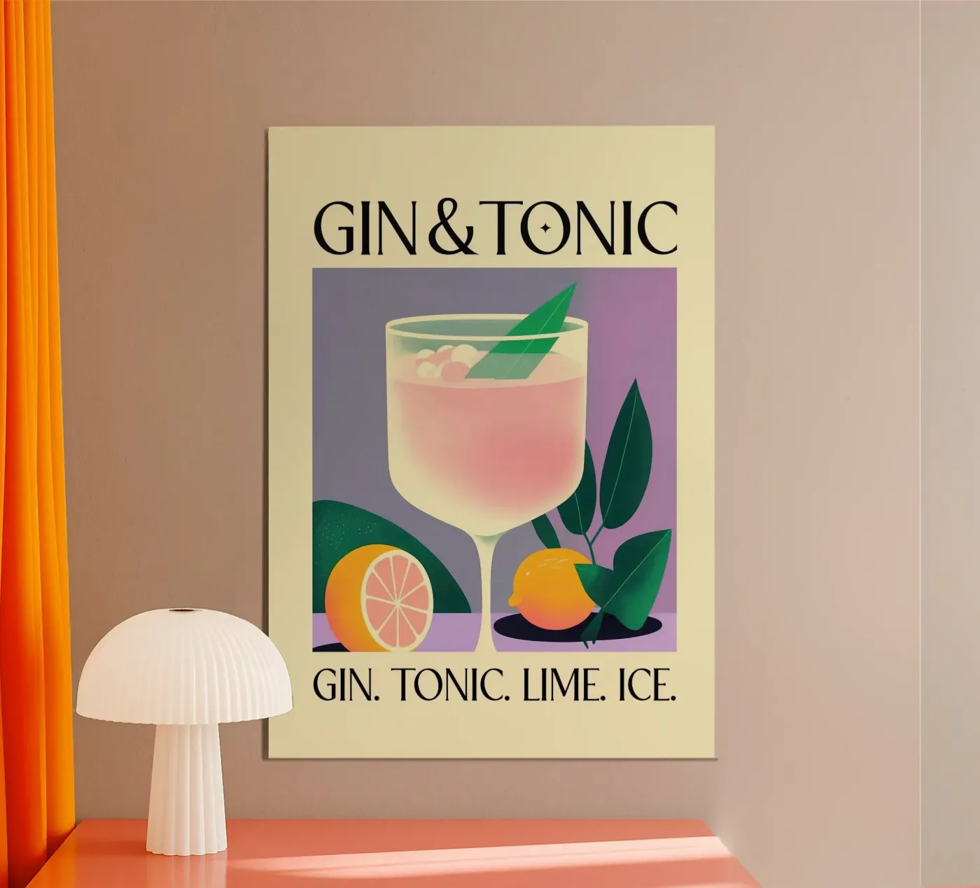 gin tonic poster by Kevin Walters