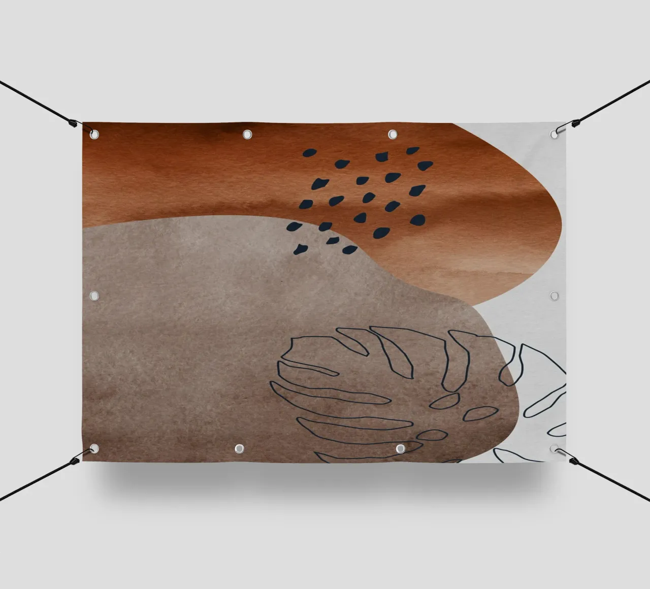 boho abstract art telo in pvc da vintageshop
