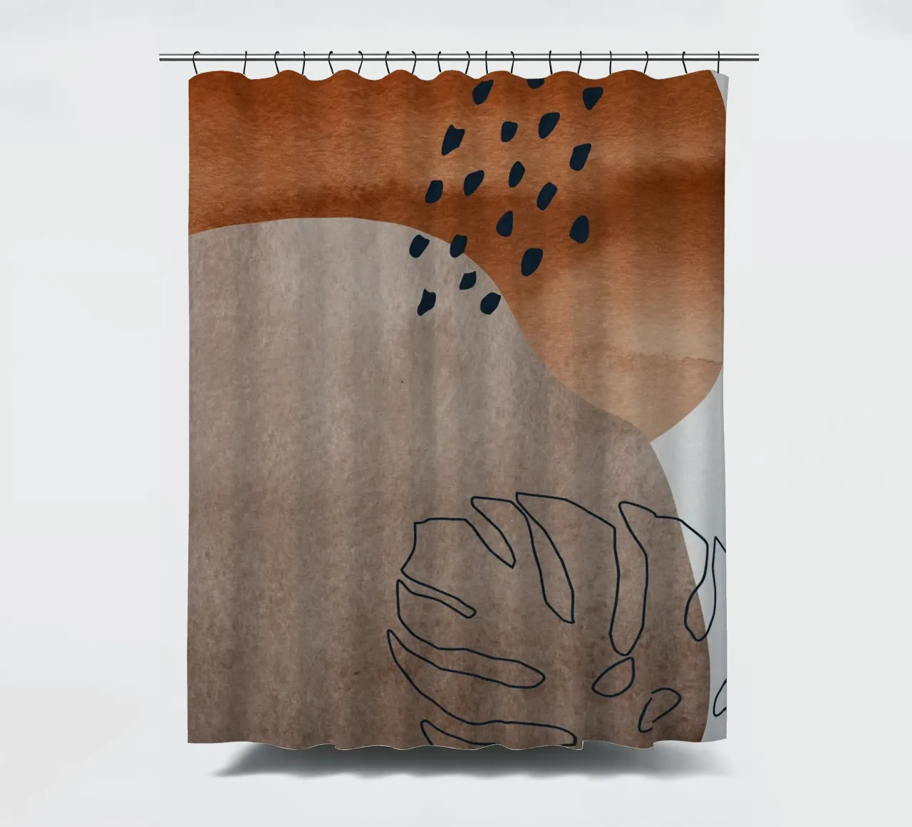 boho abstract art tenda da doccia da vintageshop