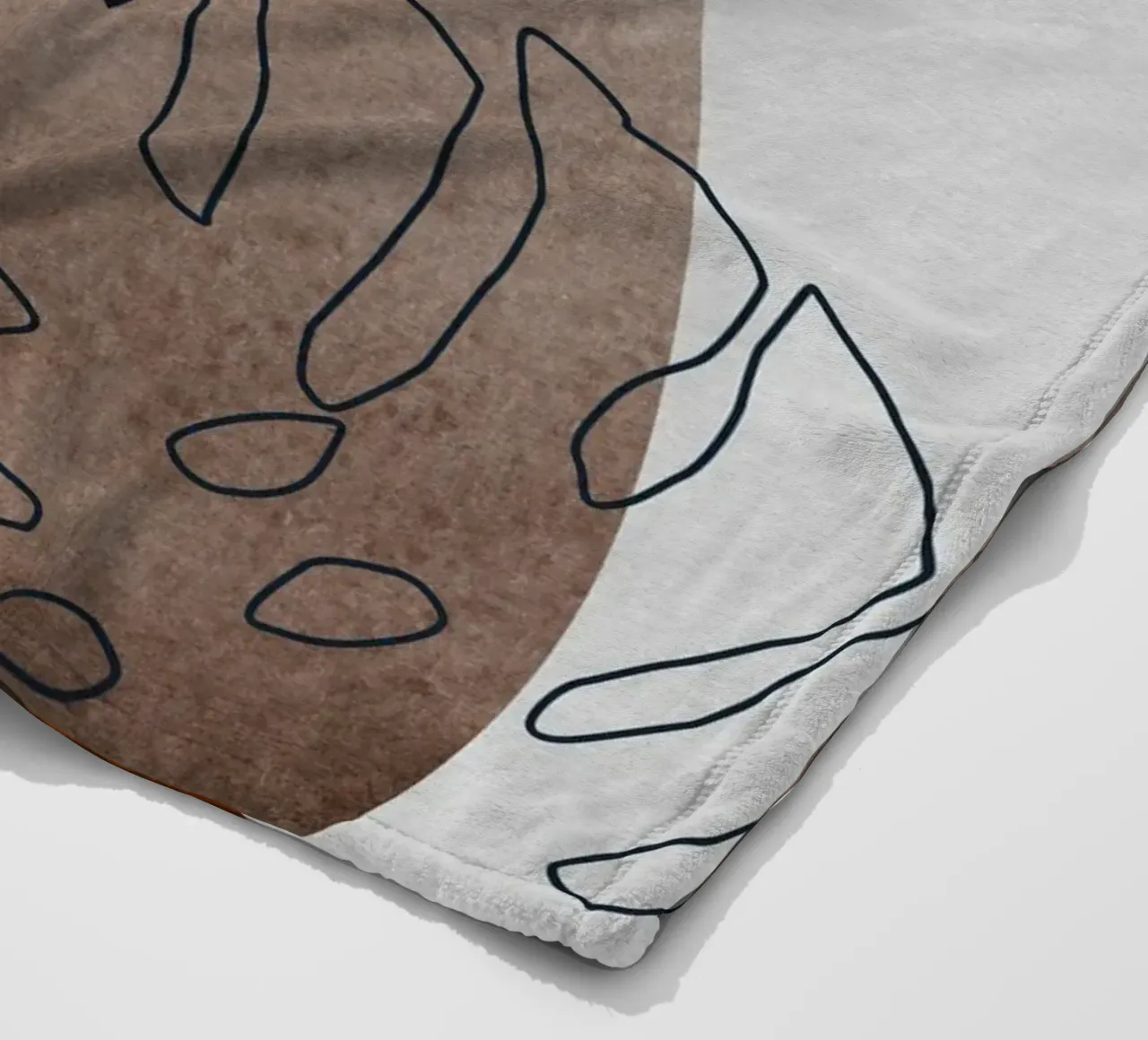 boho abstract art coperta in pile da vintageshop