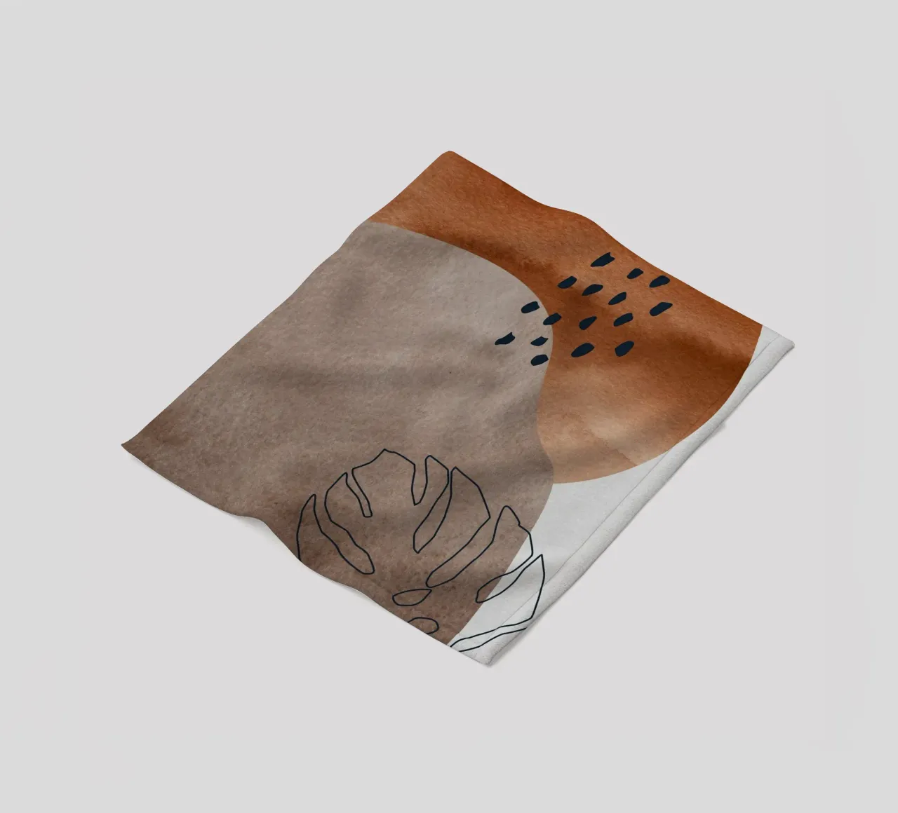 boho abstract art coperta in pile da vintageshop