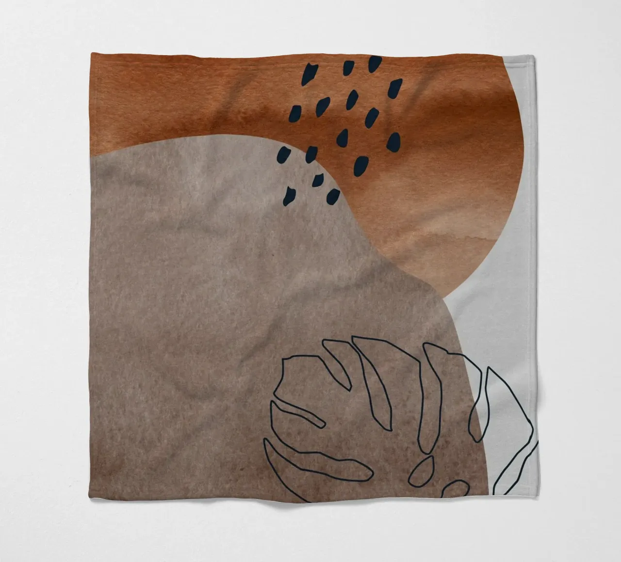 boho abstract art coperta in pile da vintageshop