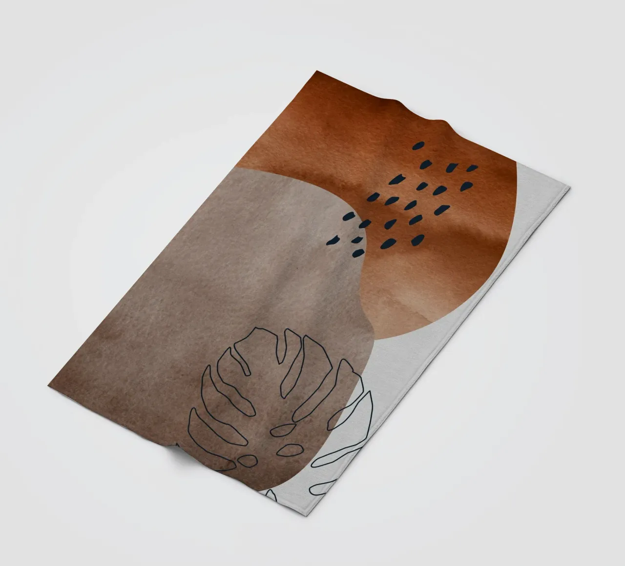 boho abstract art coperta in pile da vintageshop