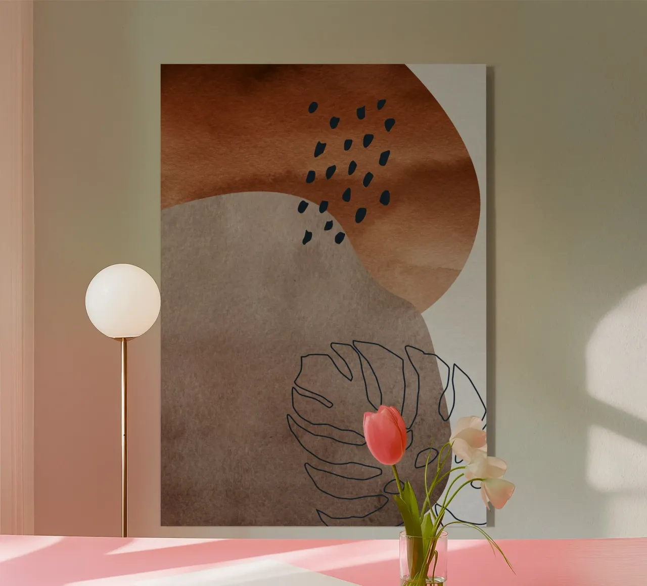 boho abstract art plexiglass da vintageshop