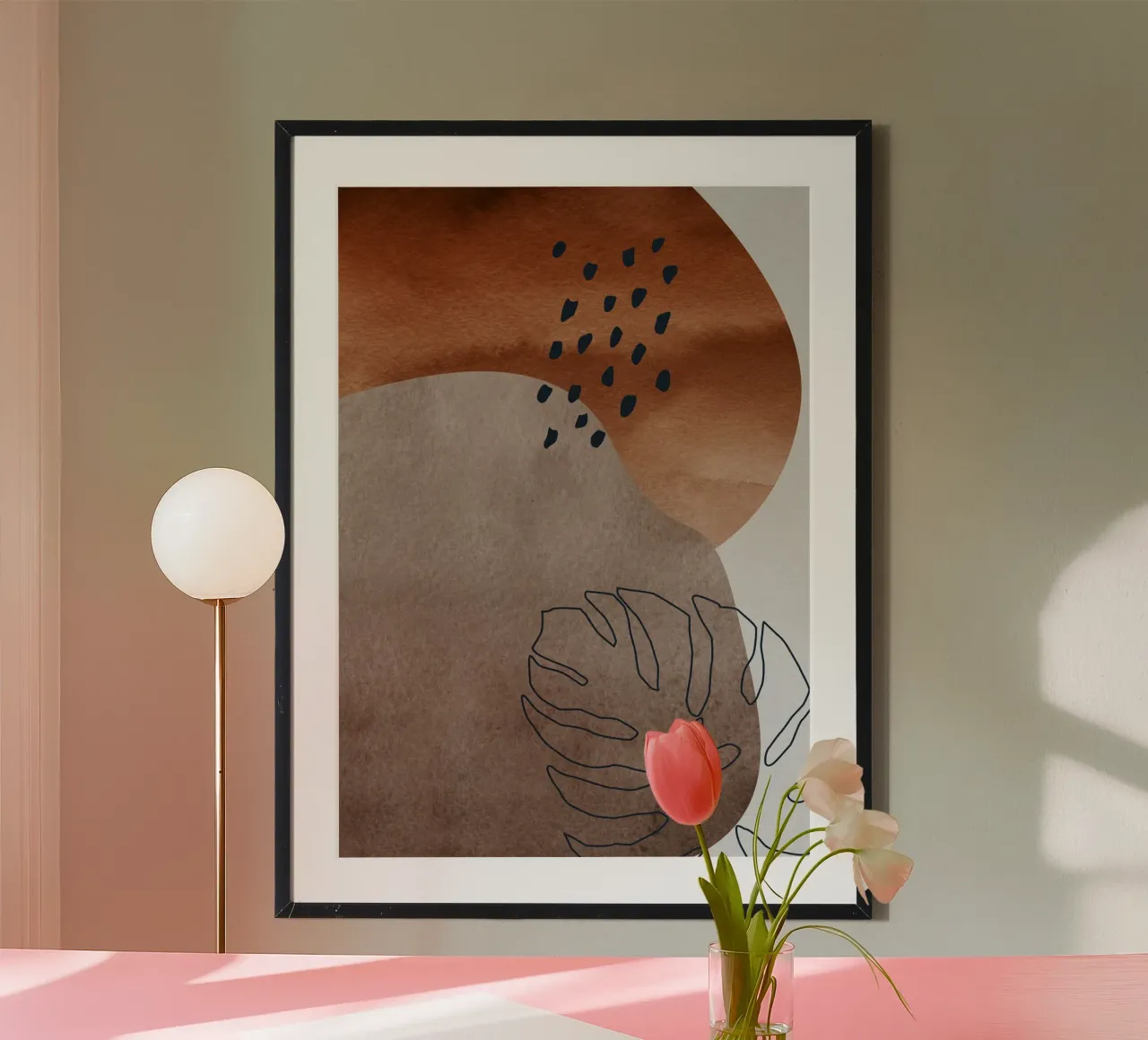 boho abstract art carta hahnemühle da vintageshop