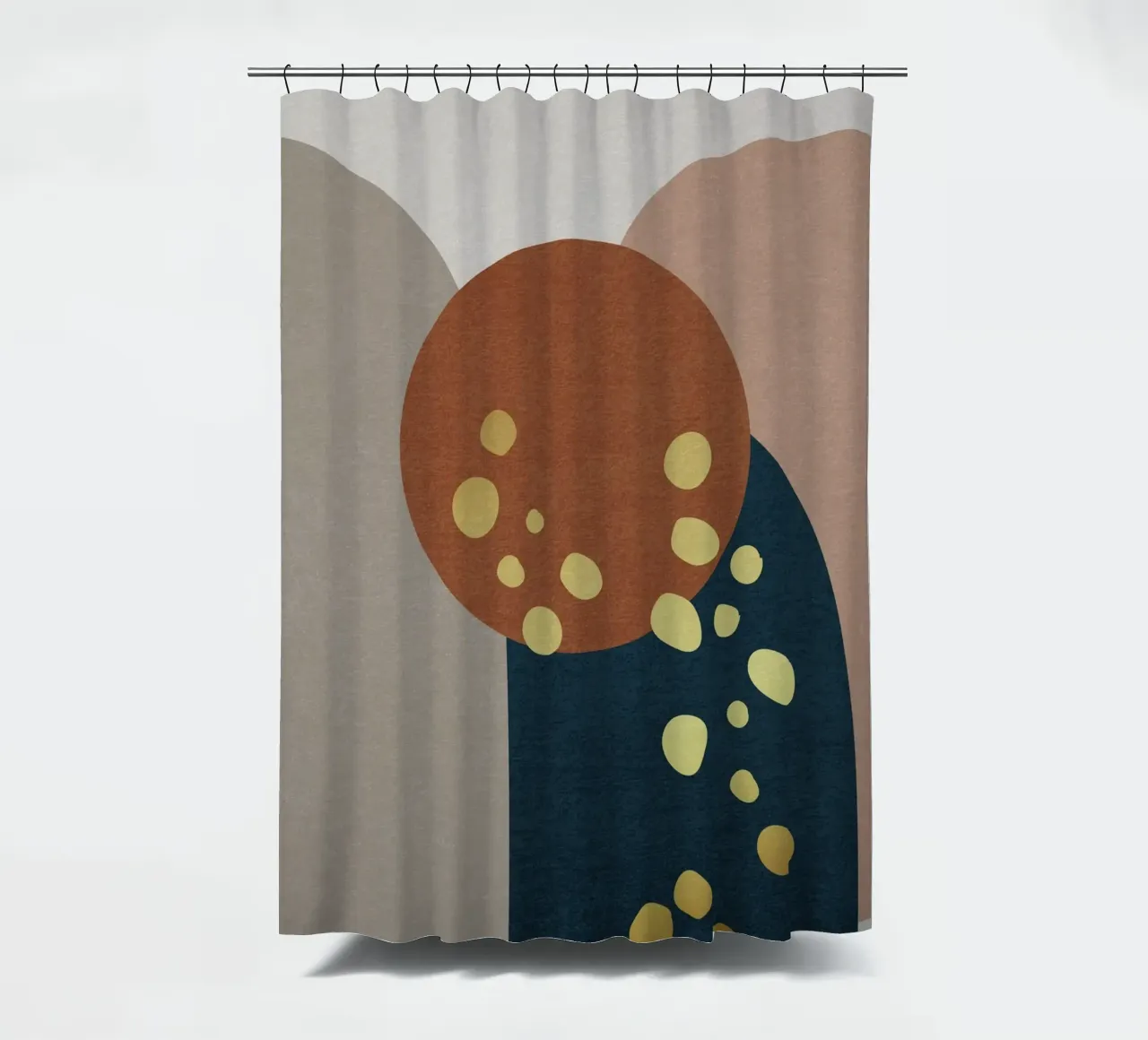 modern abstract art shower curtain by vintageshop