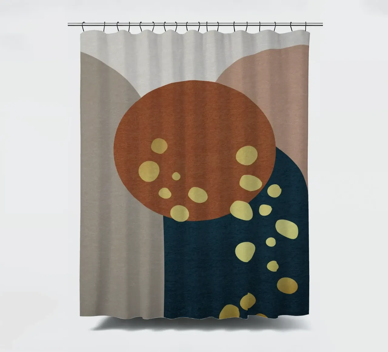 modern abstract art shower curtain by vintageshop