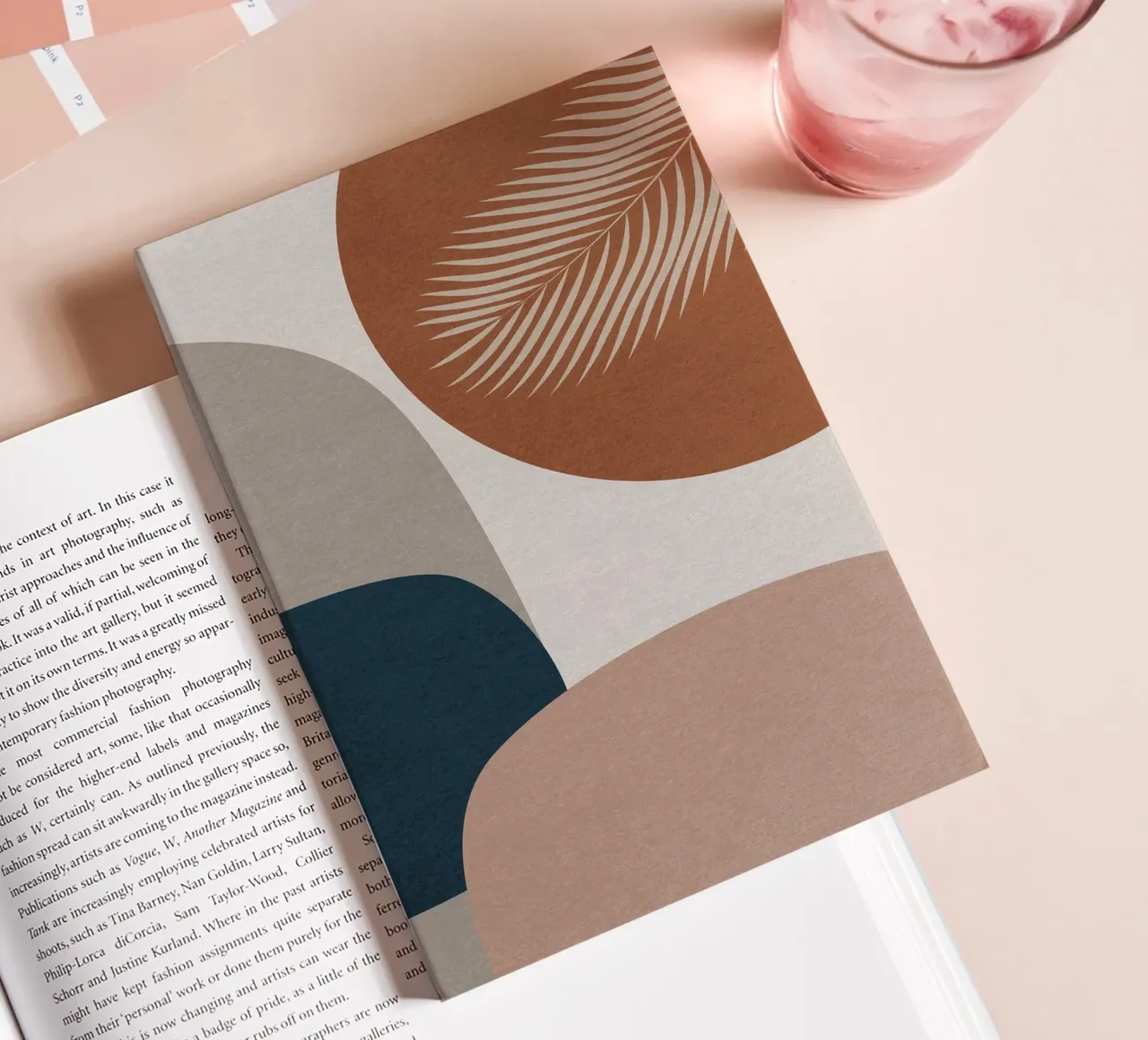 modern abstract art boho notebook by vintageshop