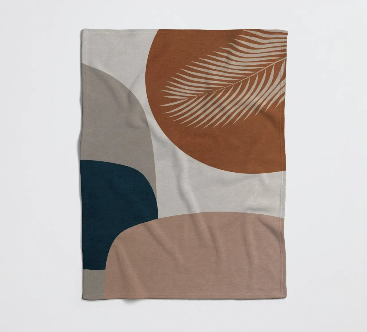 modern abstract art boho coperta in pile da vintageshop
