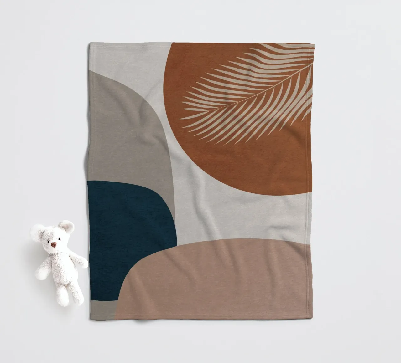 modern abstract art boho coperta in pile da vintageshop