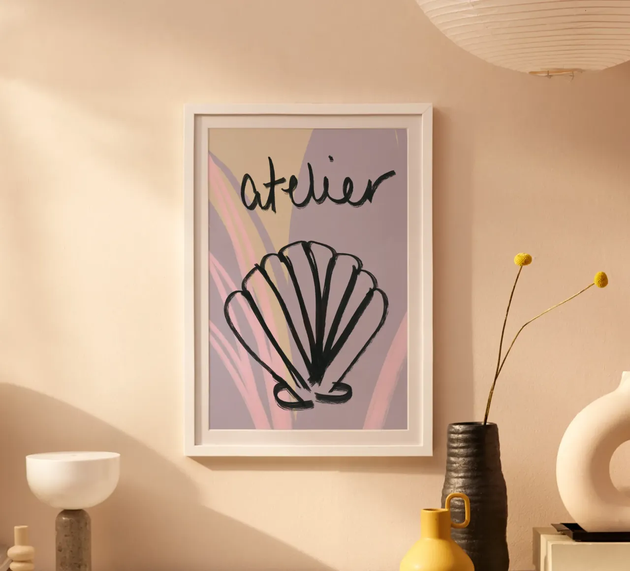 Purple shell illustrated art poster da GraceDigitalArtCo