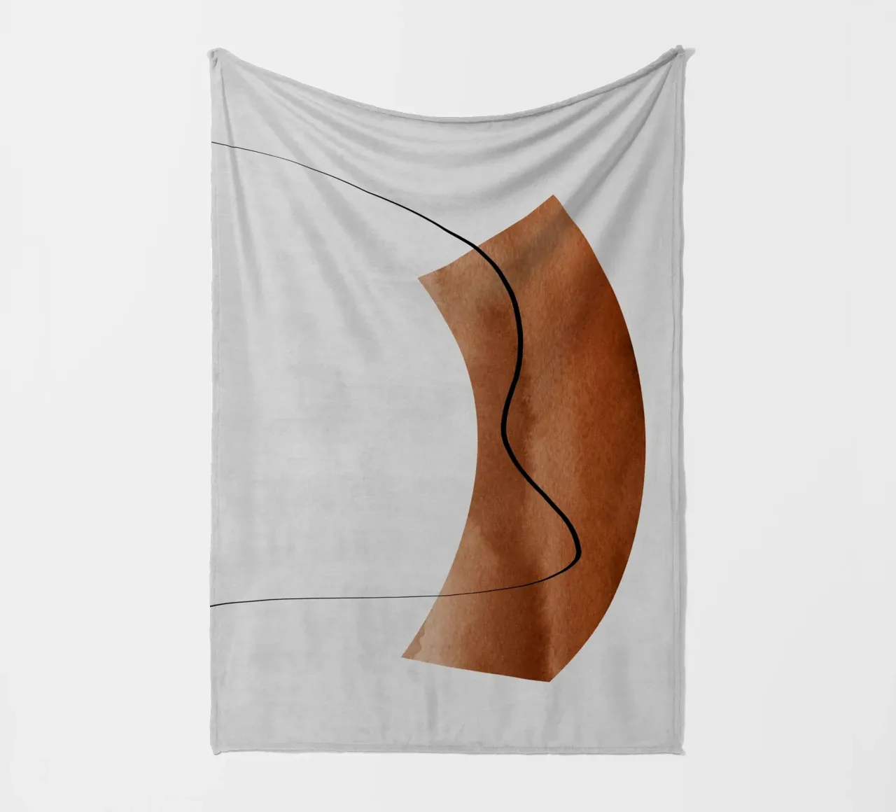 modern abstract art line coperta in pile da vintageshop