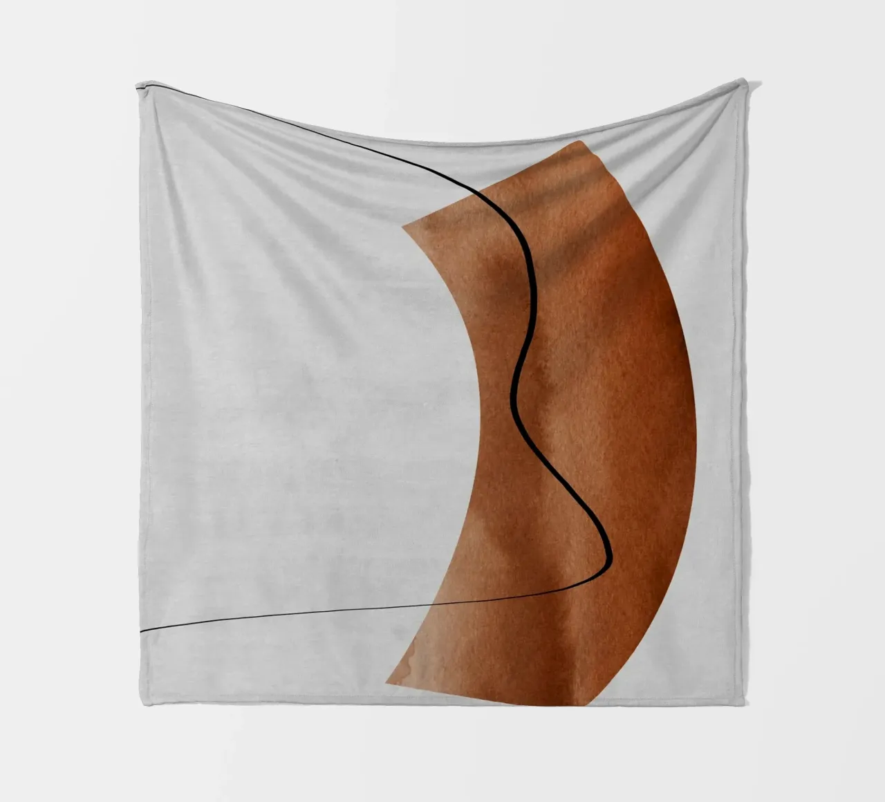 modern abstract art line coperta in pile da vintageshop