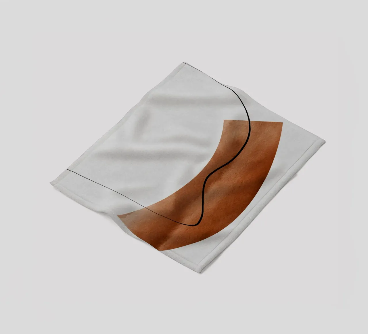 modern abstract art line coperta in pile da vintageshop