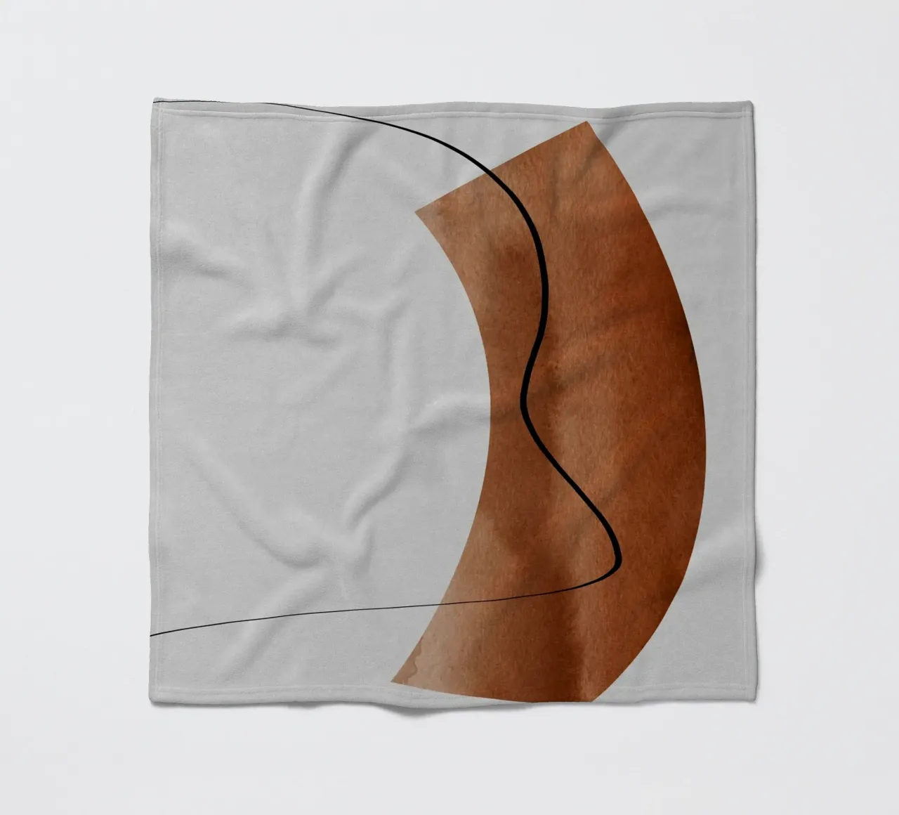 modern abstract art line coperta in pile da vintageshop