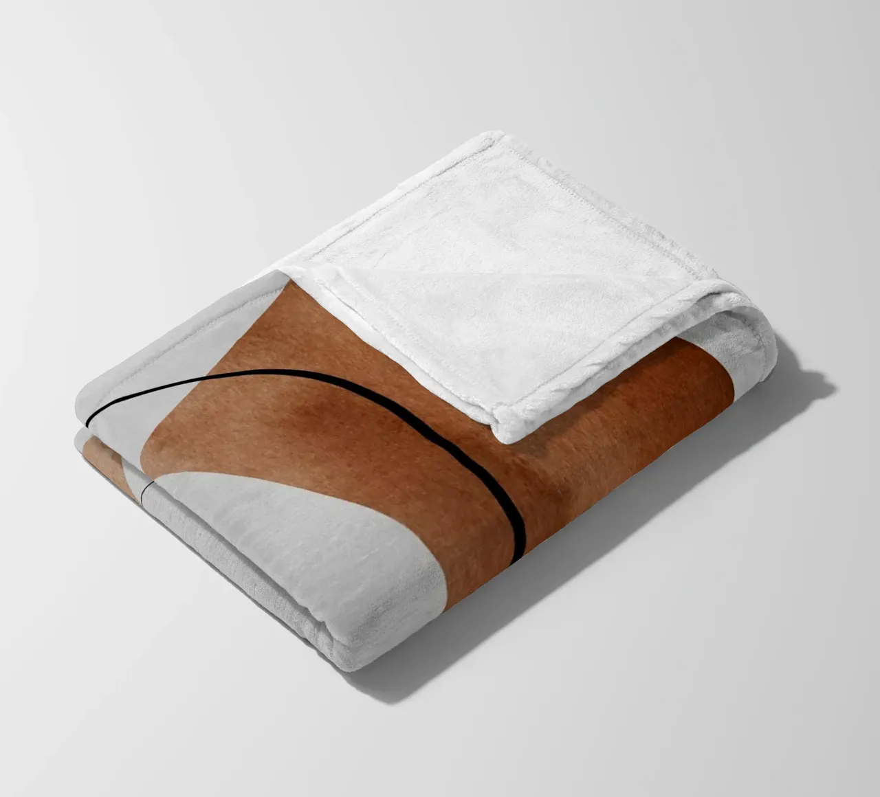 modern abstract art line coperta in pile da vintageshop