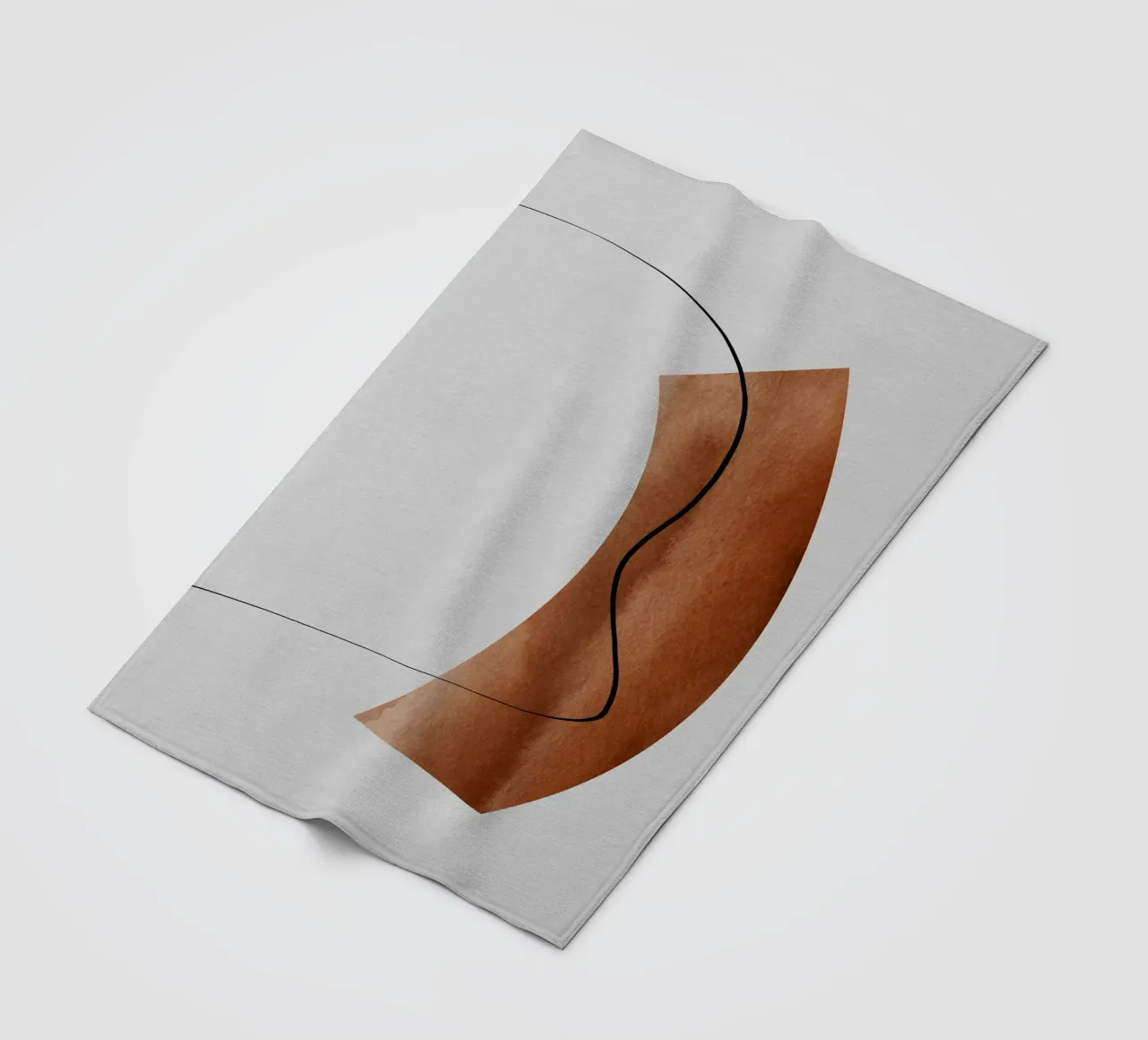 modern abstract art line coperta in pile da vintageshop
