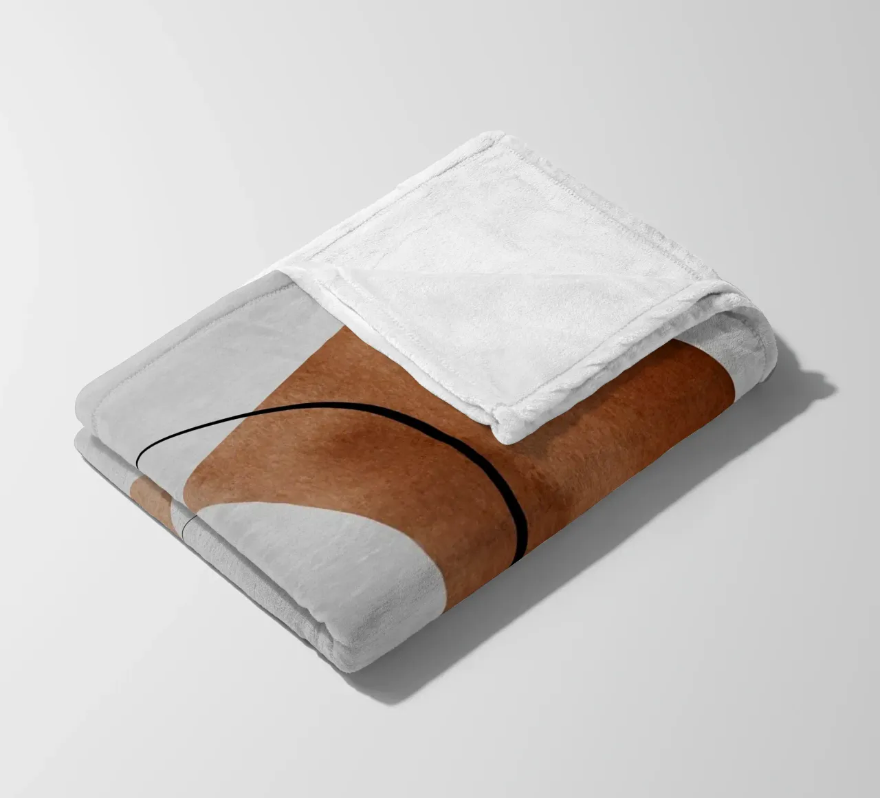 modern abstract art line coperta in pile da vintageshop