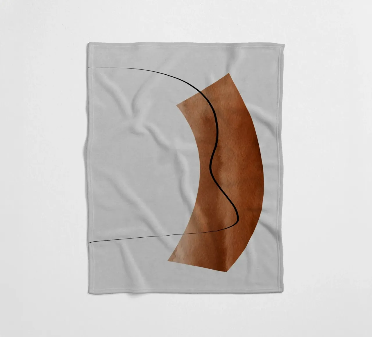 modern abstract art line coperta in pile da vintageshop
