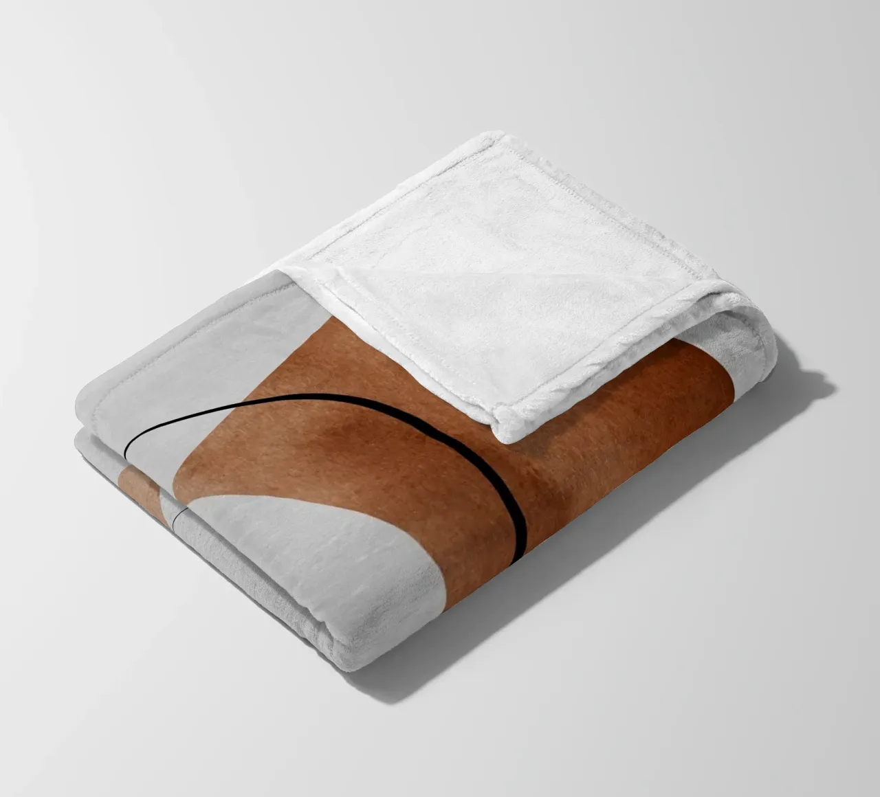 modern abstract art line coperta in pile da vintageshop