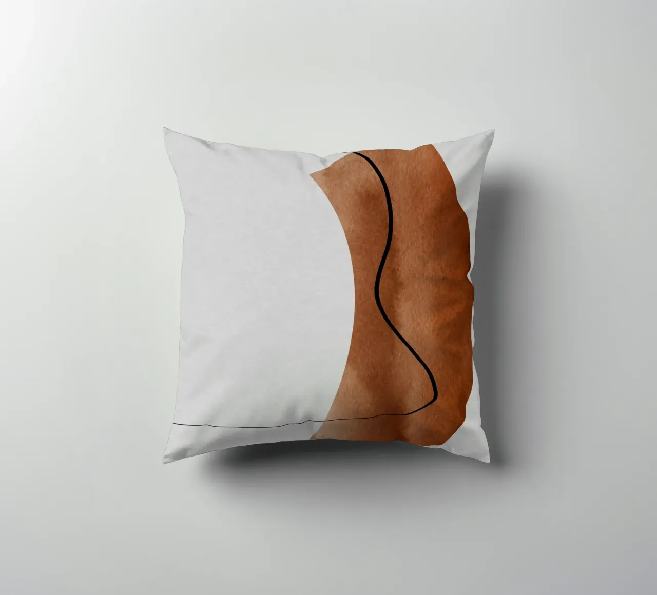 modern abstract art line cuscino da vintageshop