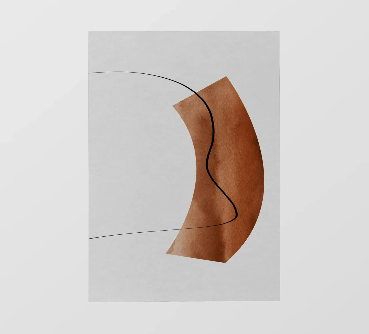 modern abstract art line telo in pvc da vintageshop