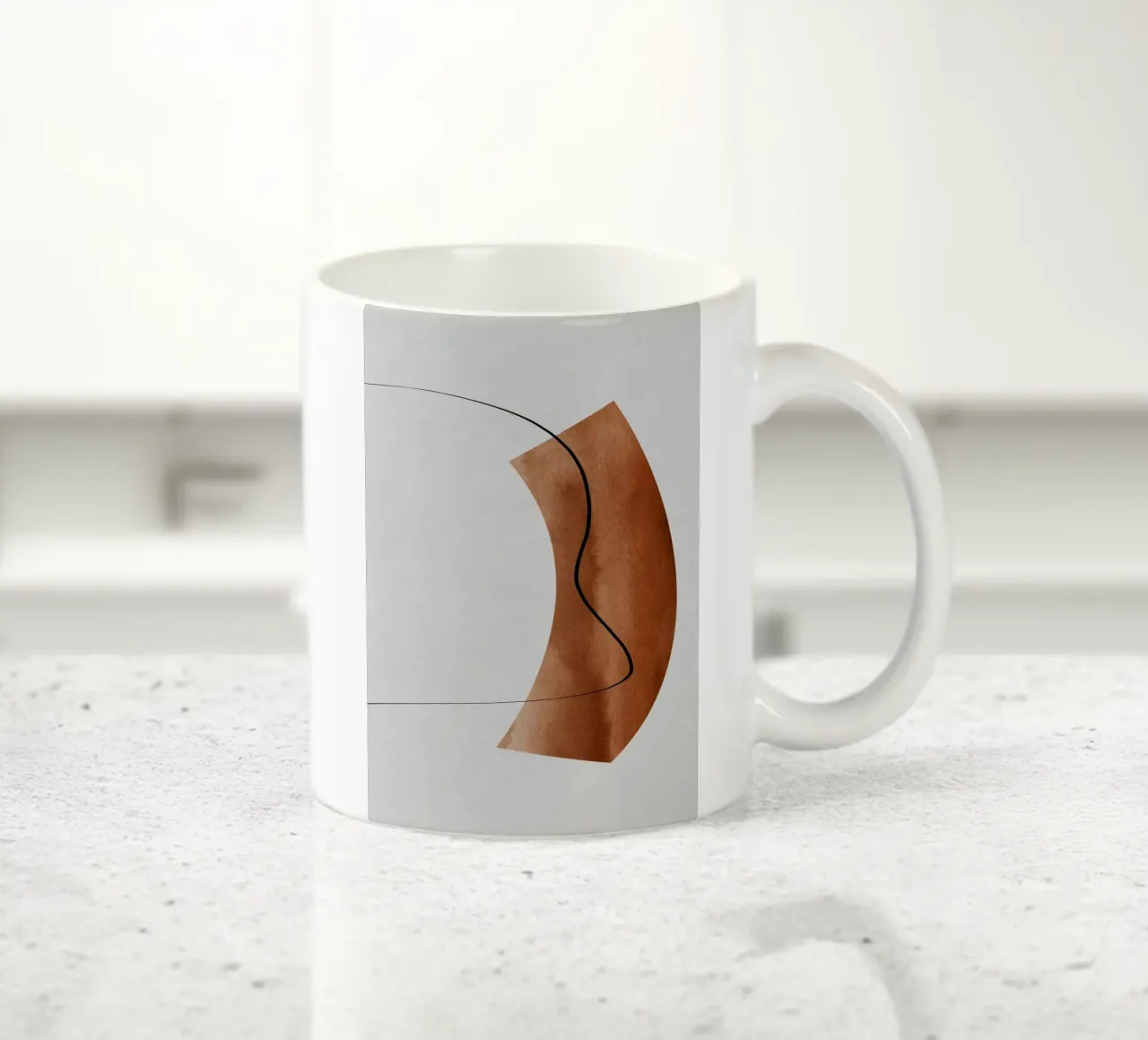modern abstract art line tazza in ceramica da vintageshop