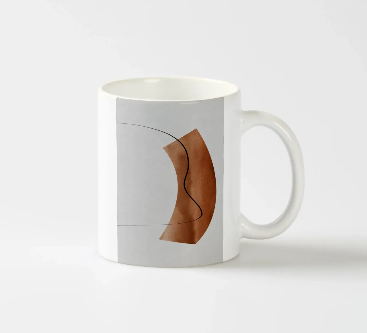 modern abstract art line tazza in ceramica da vintageshop