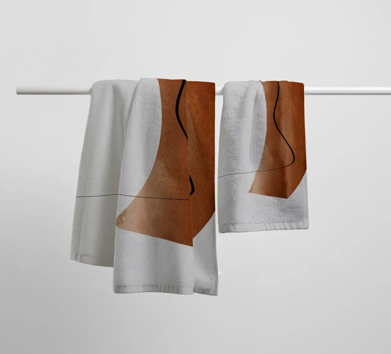 modern abstract art line asciugamano da bagno da vintageshop