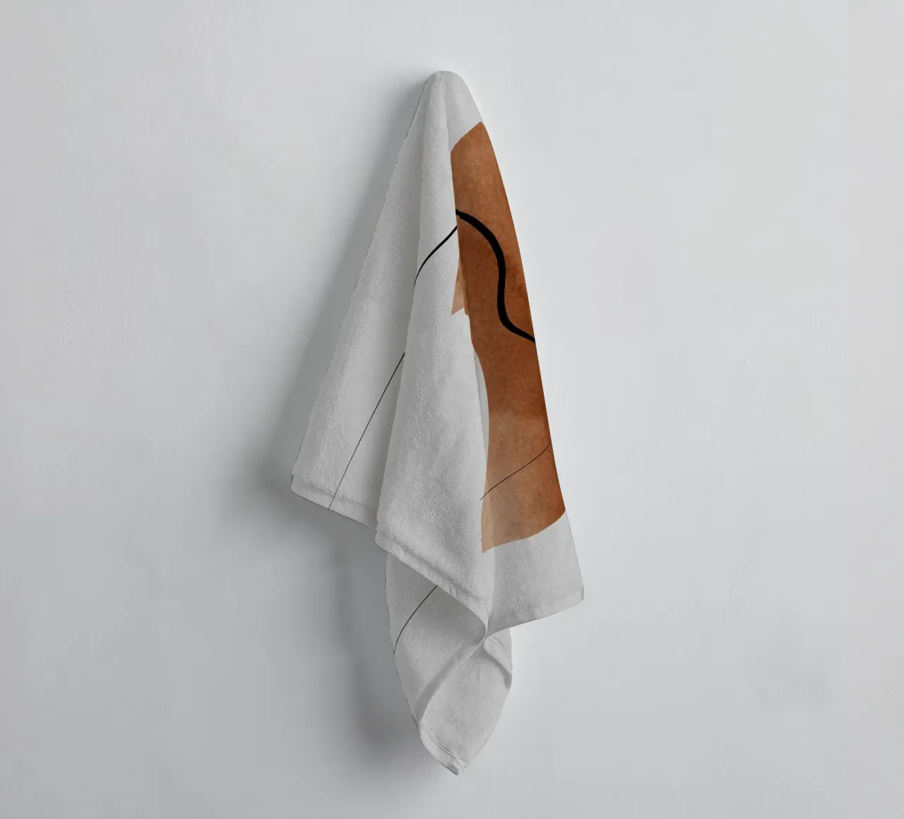 modern abstract art line asciugamano da bagno da vintageshop