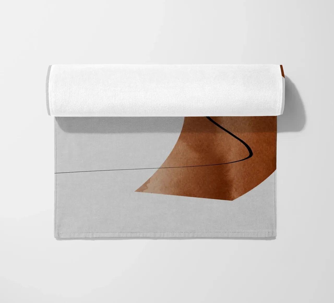 modern abstract art line telo mare da vintageshop