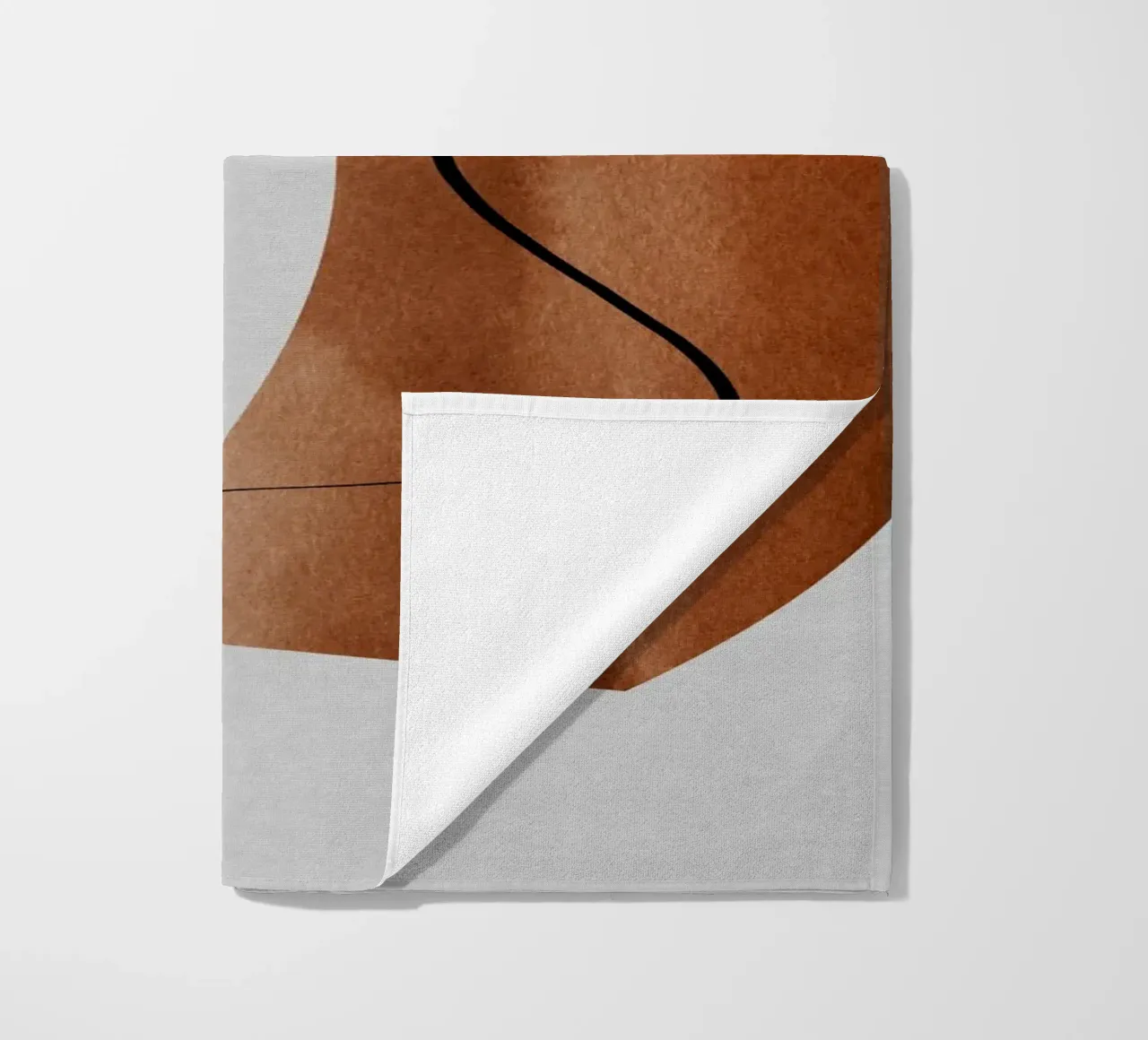 modern abstract art line telo mare da vintageshop