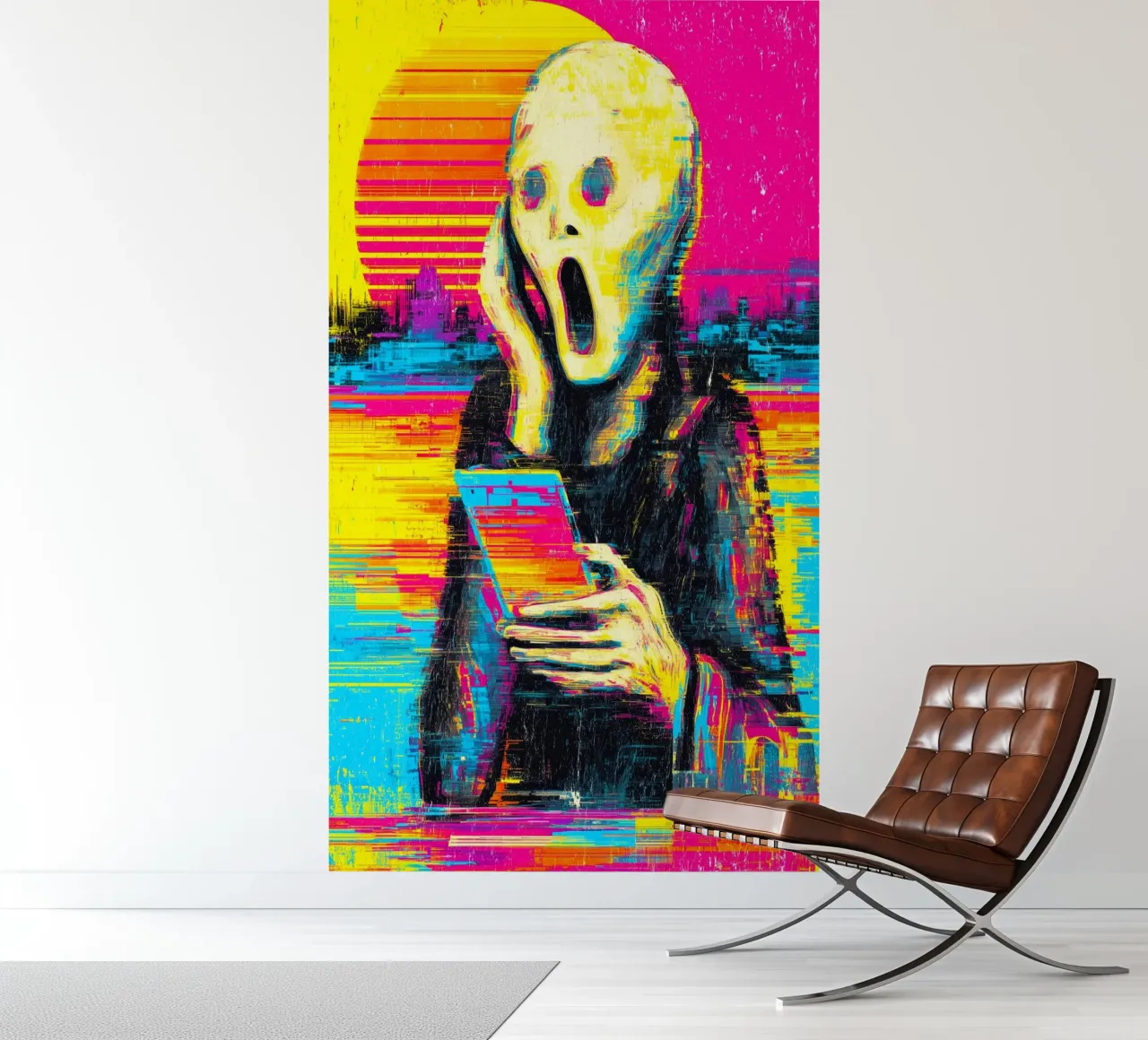 Pixel Panic fotobehang van Justyna Jaszke JBJart