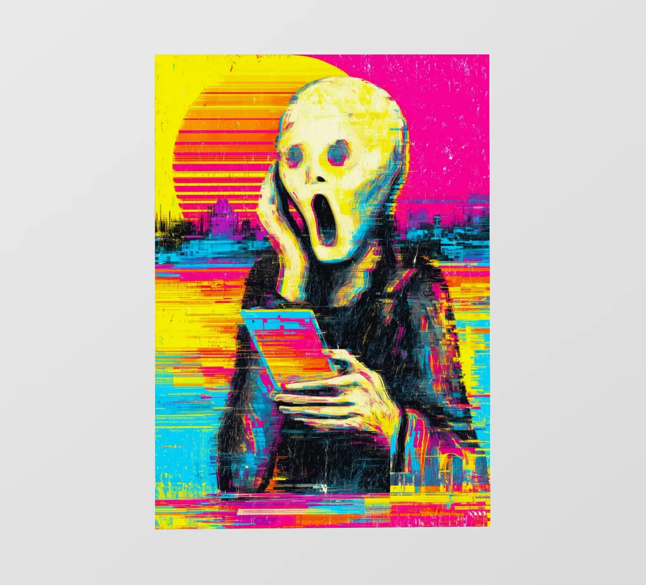 Pixel Panic fotobehang van Justyna Jaszke JBJart