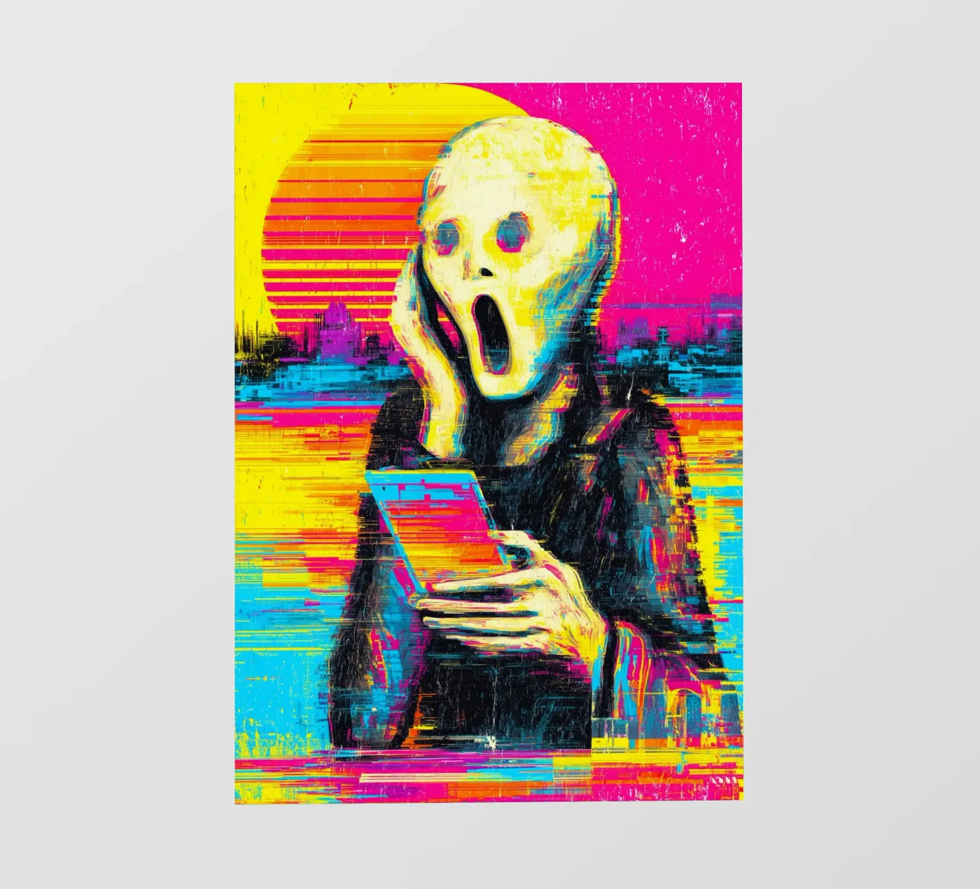 Pixel Paniek fotobehang van Justyna Jaszke JBJart