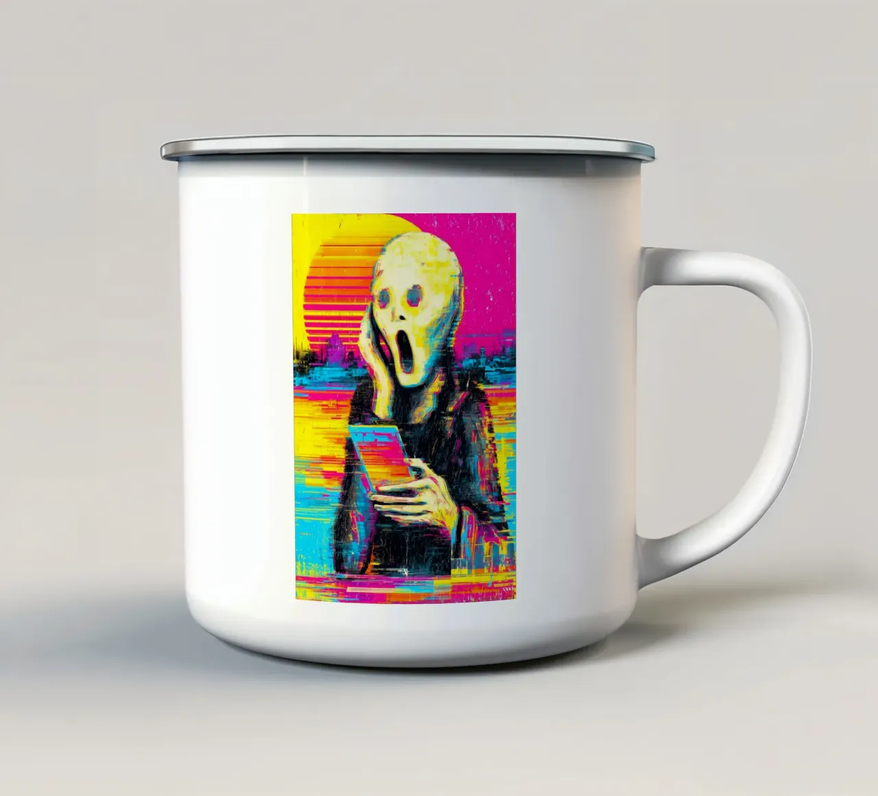 Pixel Panic tazza in smalto da Justyna Jaszke JBJart