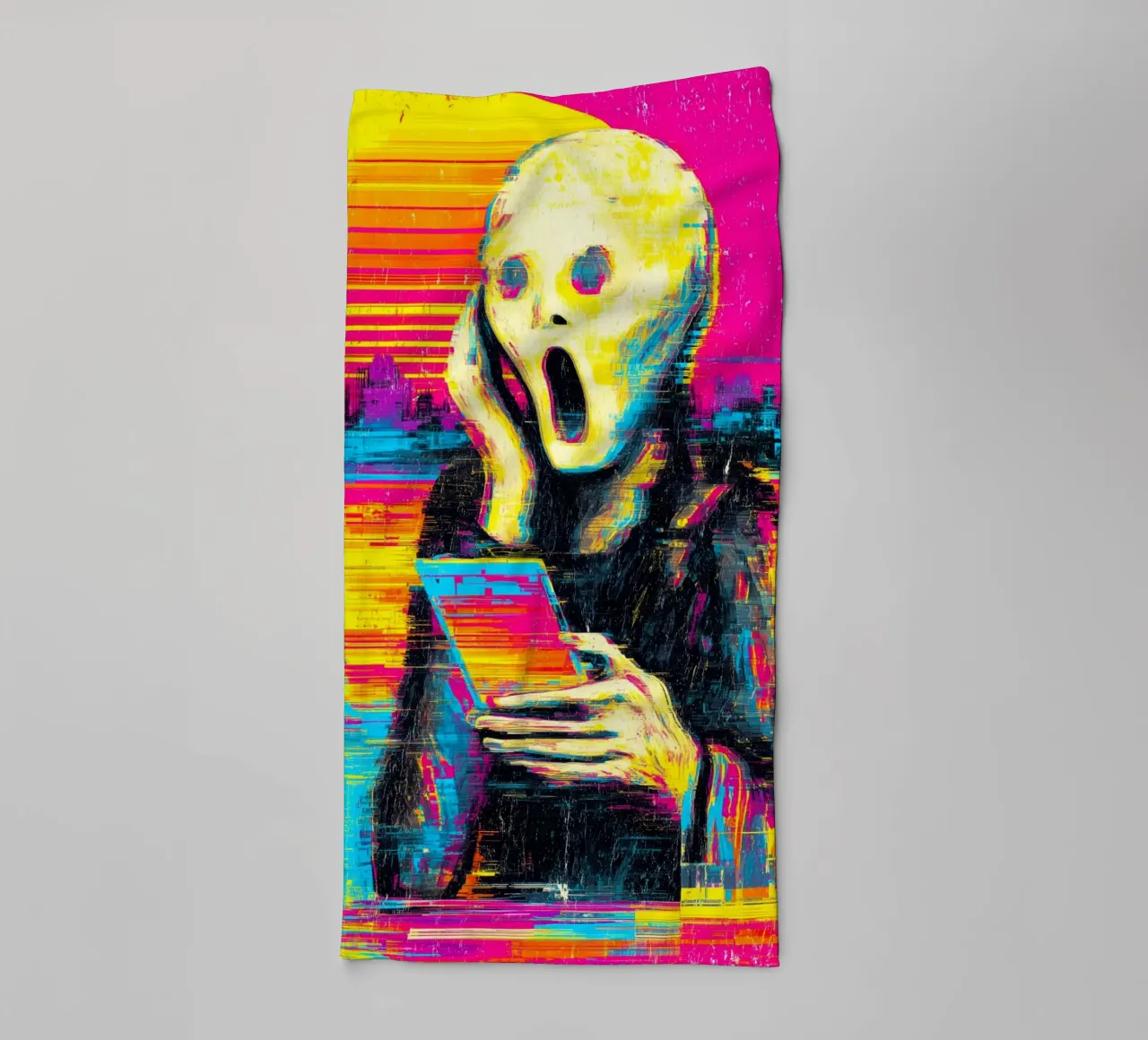 Pixel Panic towel by Justyna Jaszke JBJart